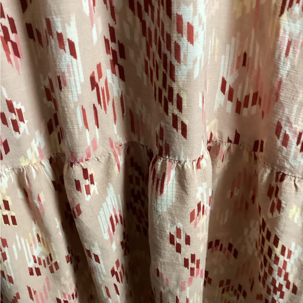 Knox Rose xl Peach Printed V-Neck dress - Picture 6 of 6